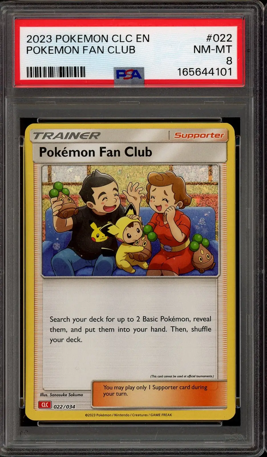 PSA 8 Pokemon Fan Club Holo
