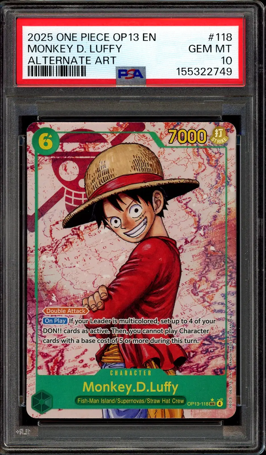 PSA 10 Monkey D.Luffy