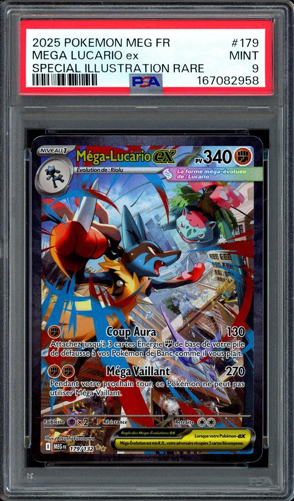 PSA 9 Méga-Lucario Ex