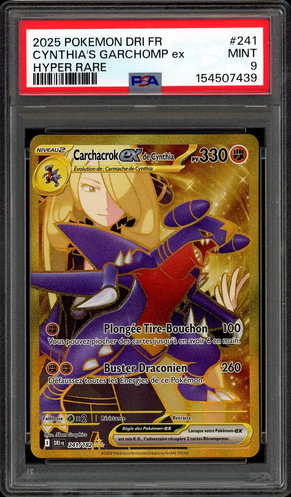 PSA 9 Carchacrok Ex de Cynthia Gold