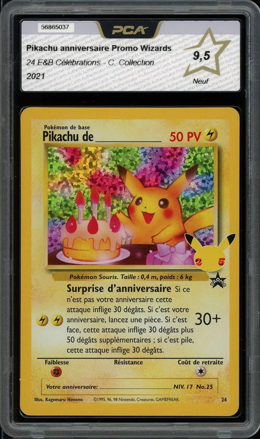 PCA 9.5 Pikachu de _____ Holo