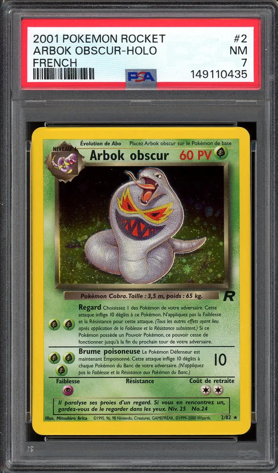 PSA 7 Arbok Obscur Holo