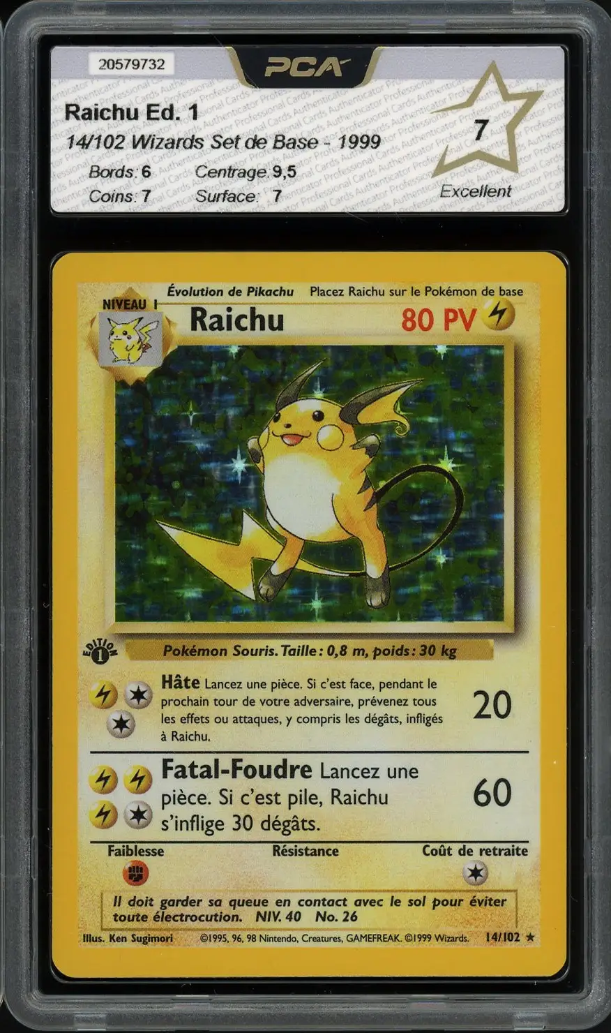 PCA 7 Raichu Holo