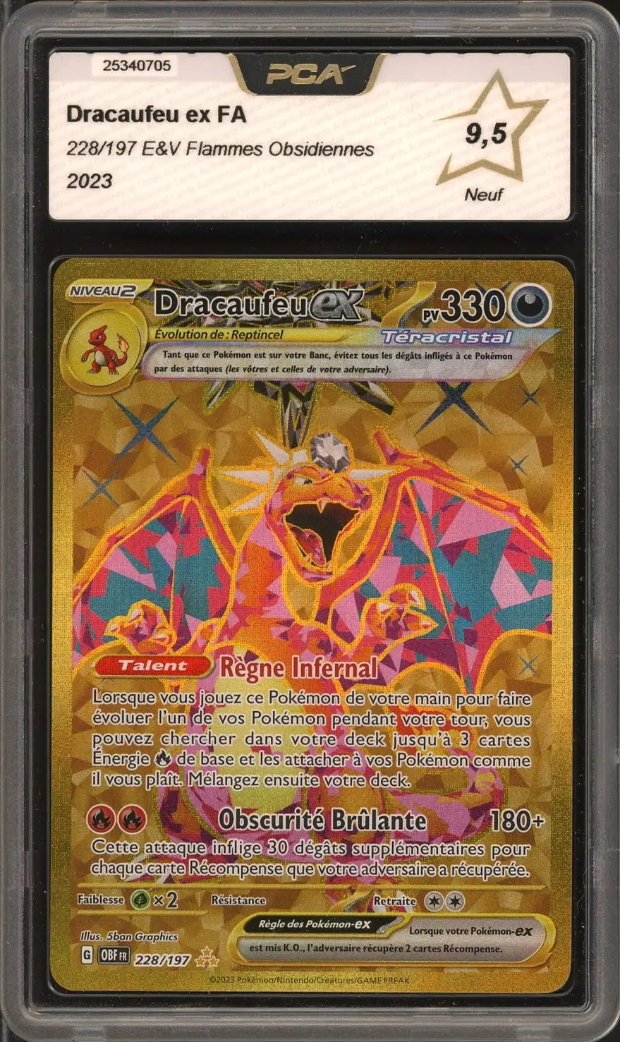 PCA 9.5 Dracaufeu Ex Gold