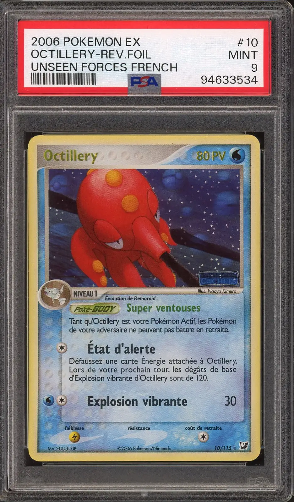 PSA 9 Octillery Holo Reverse