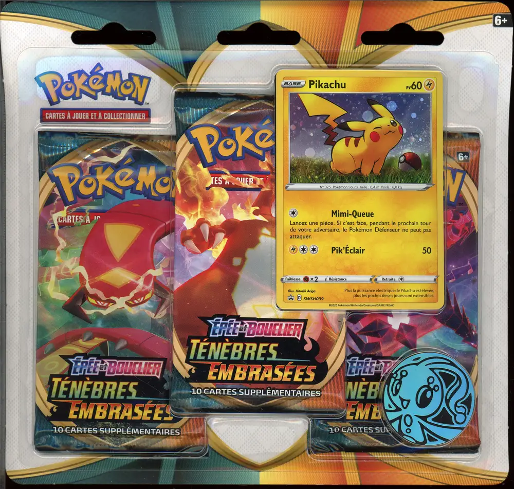 Tri-Pack Boosters Epée et Bouclier : Ténèbres Embrasées