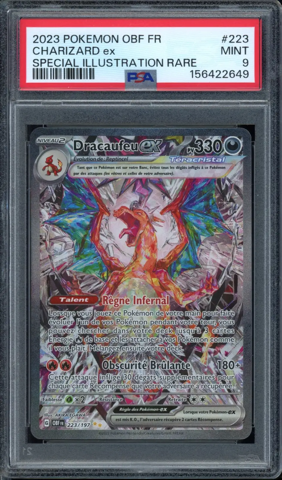 PSA 9 Dracaufeu Ex