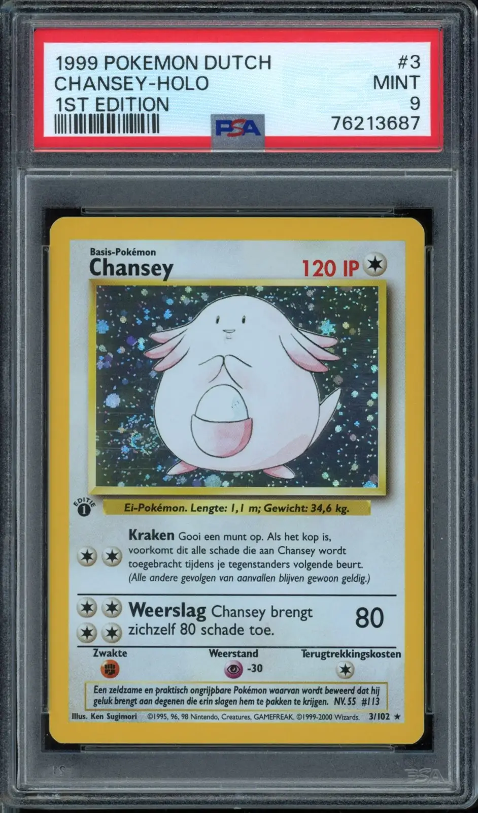 PSA 9 Chansey Holo