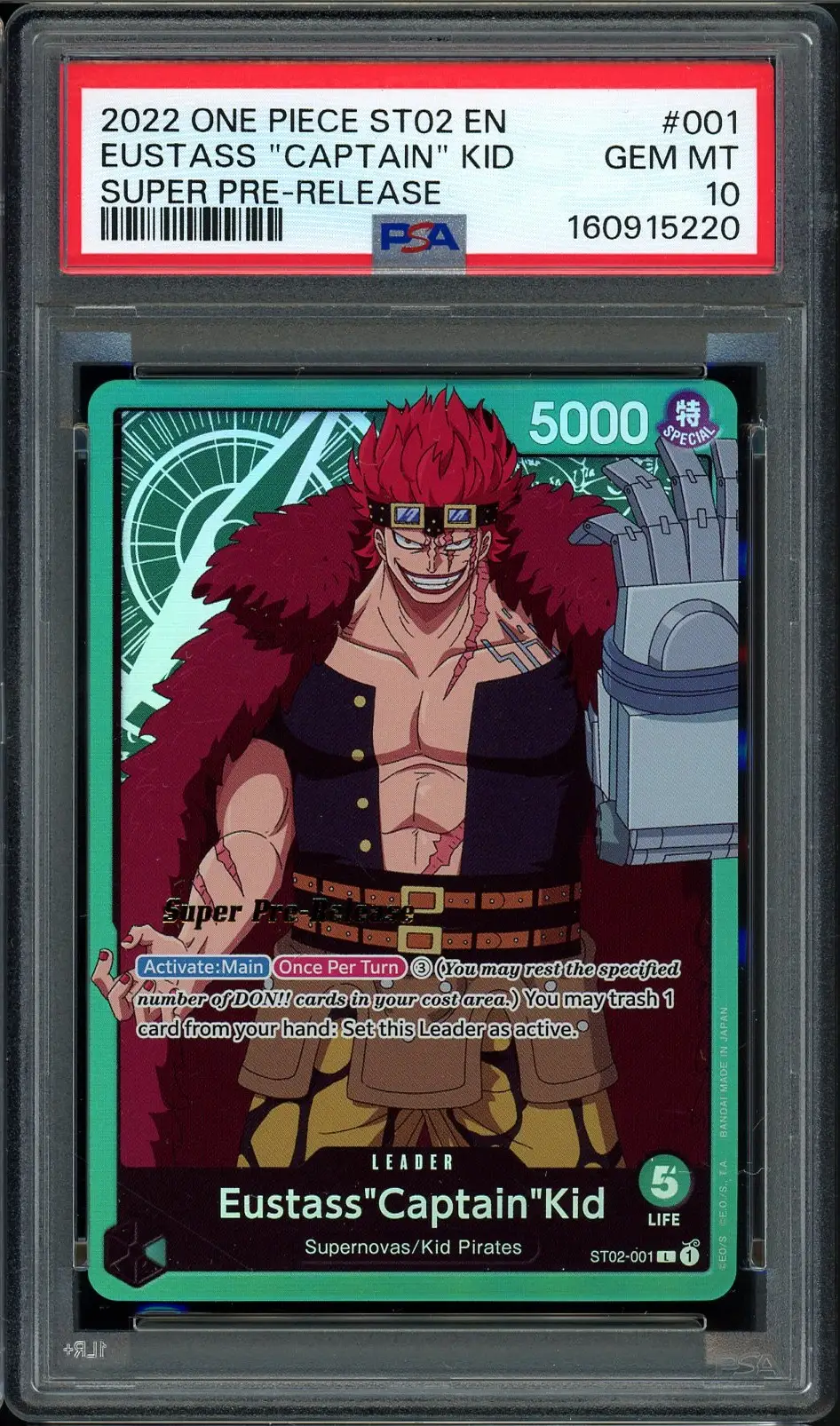 PSA 10 Eustass Captain Kid