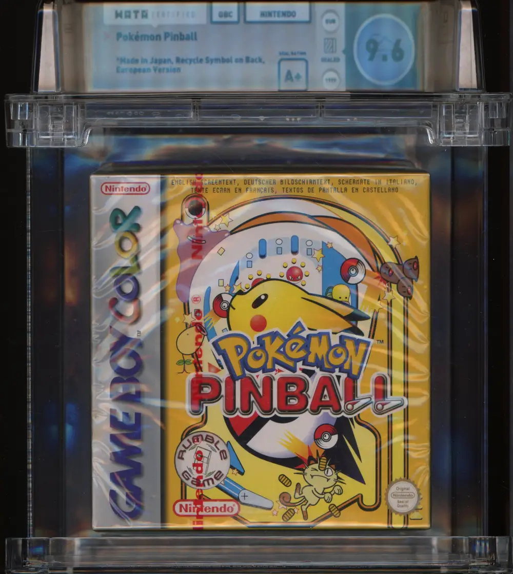 WATA 9.6 Jeu Game Boy Color Pokémon Pinball