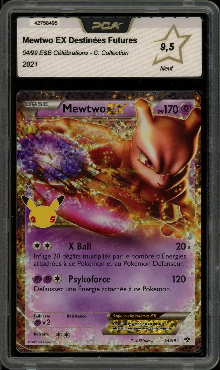 PCA 9.5 Mewtwo Ex