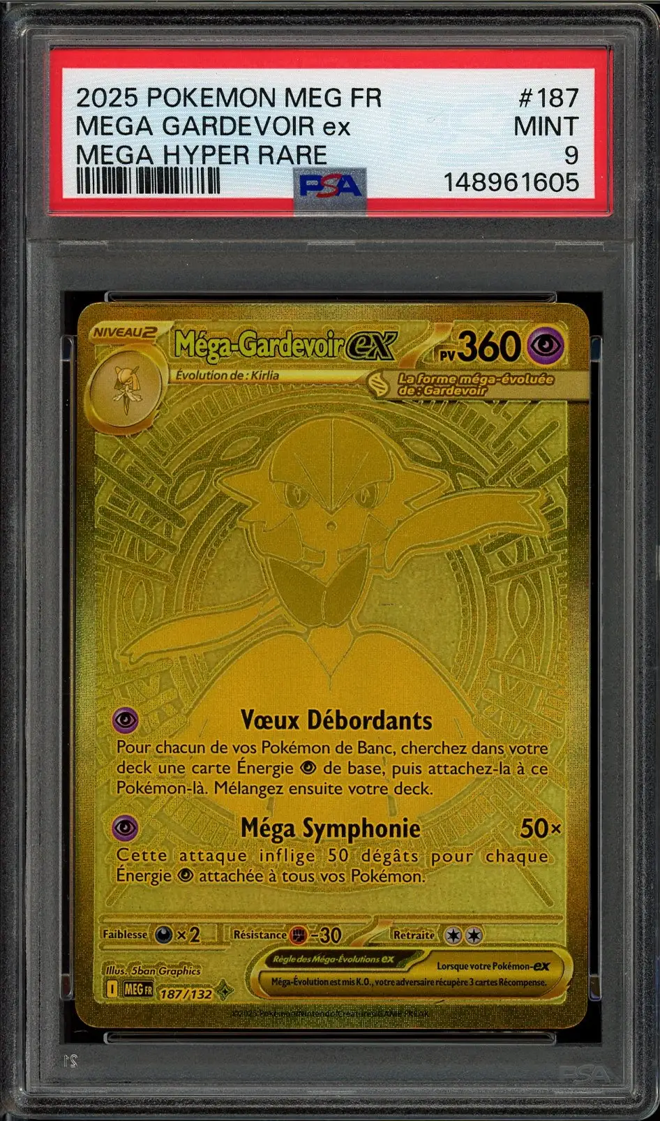 PSA 9 Méga-Gardevoir Ex Gold
