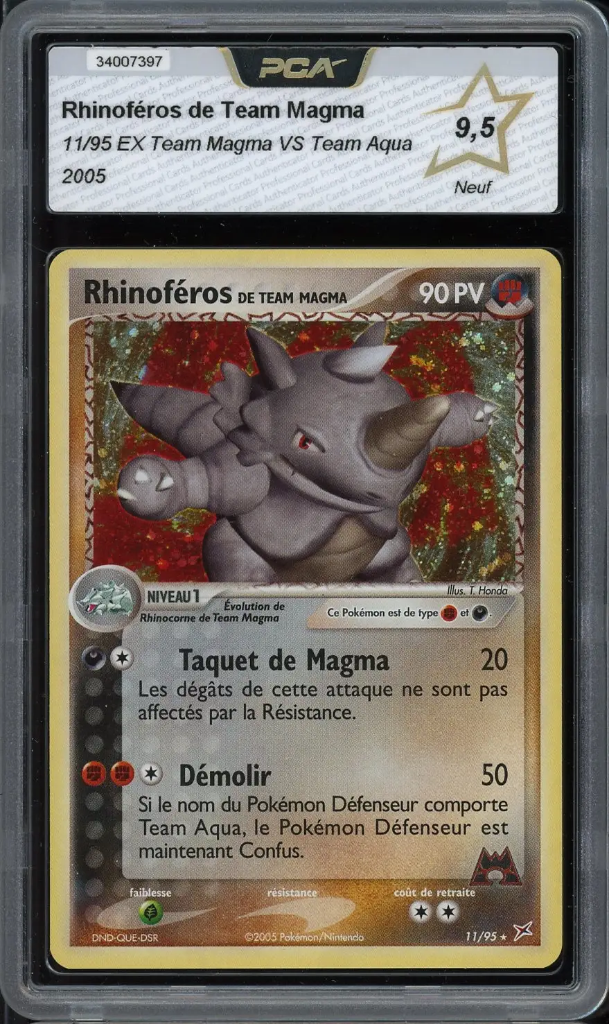PCA 9.5 Rhinoféros de Team Magma Holo