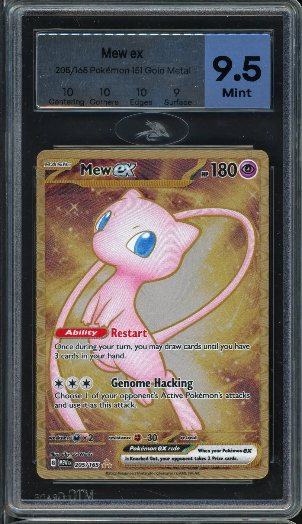 MTG 9.5 Mew Ex Gold Metal