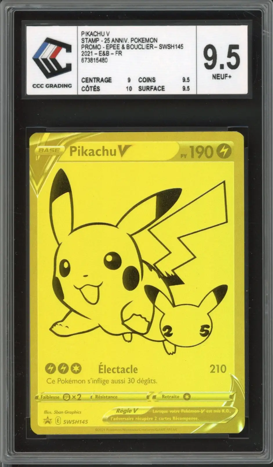 CCC 9.5 Pikachu V Gold