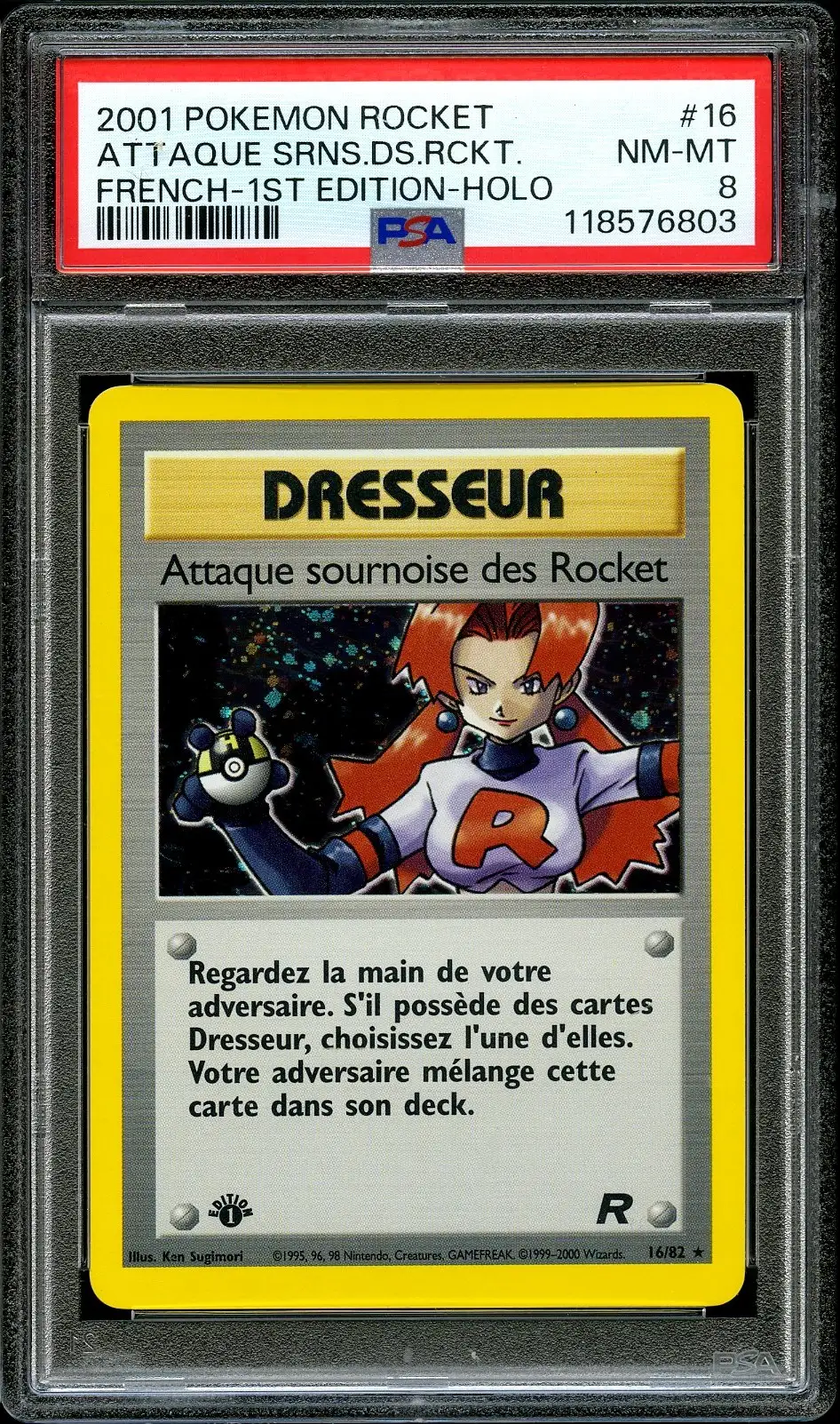 PSA 8 Attaque sournoise des Rocket Holo