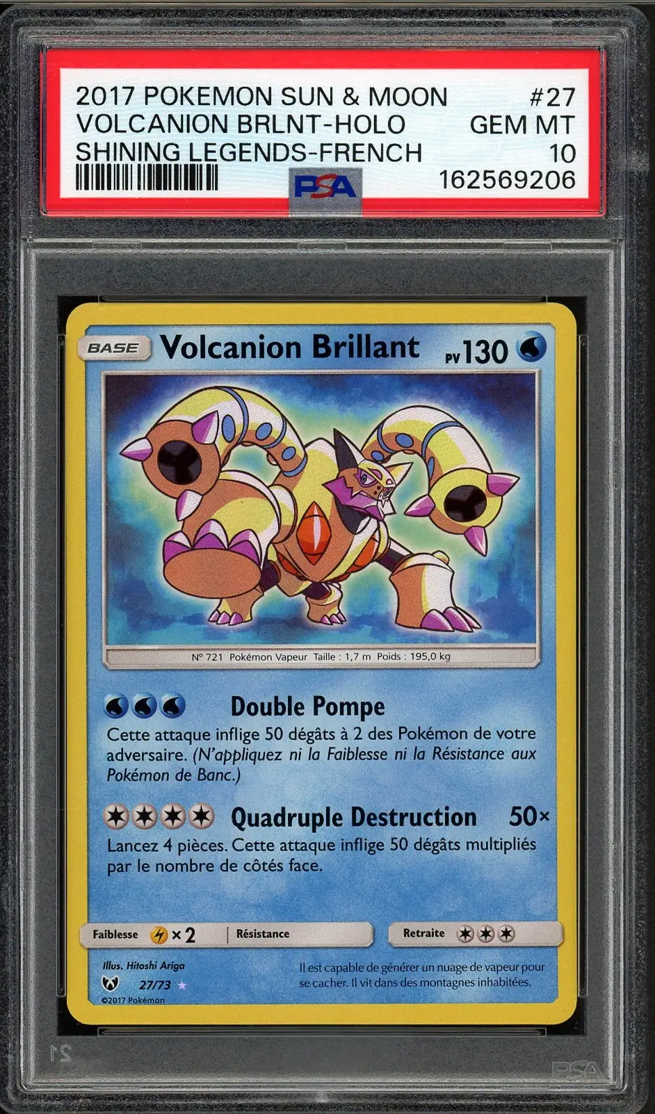 PSA 10 Volcanion Brillant