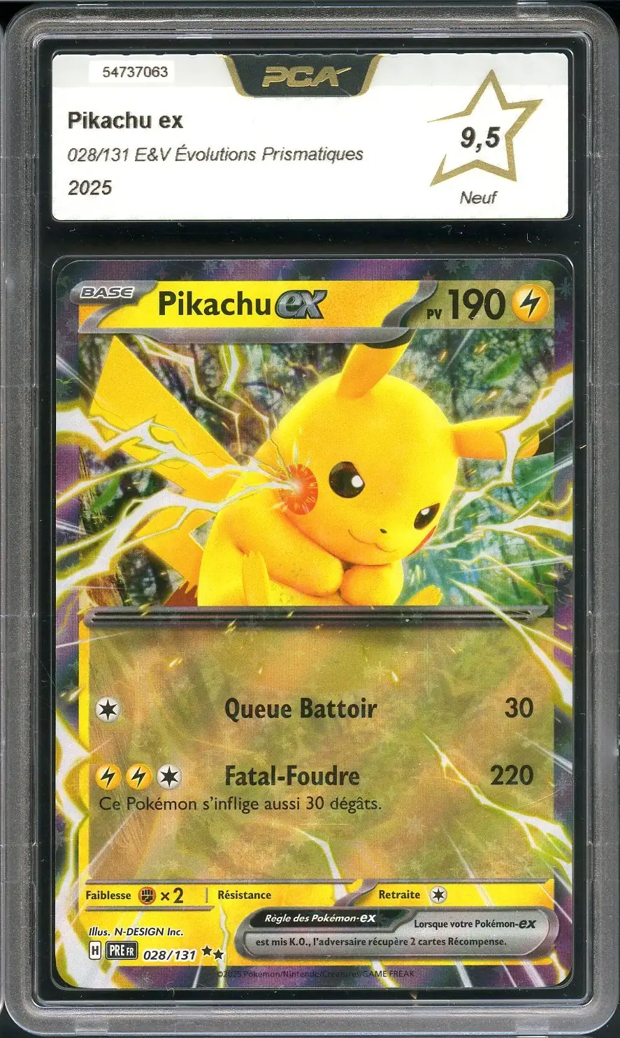 PCA 9.5 Pikachu Ex