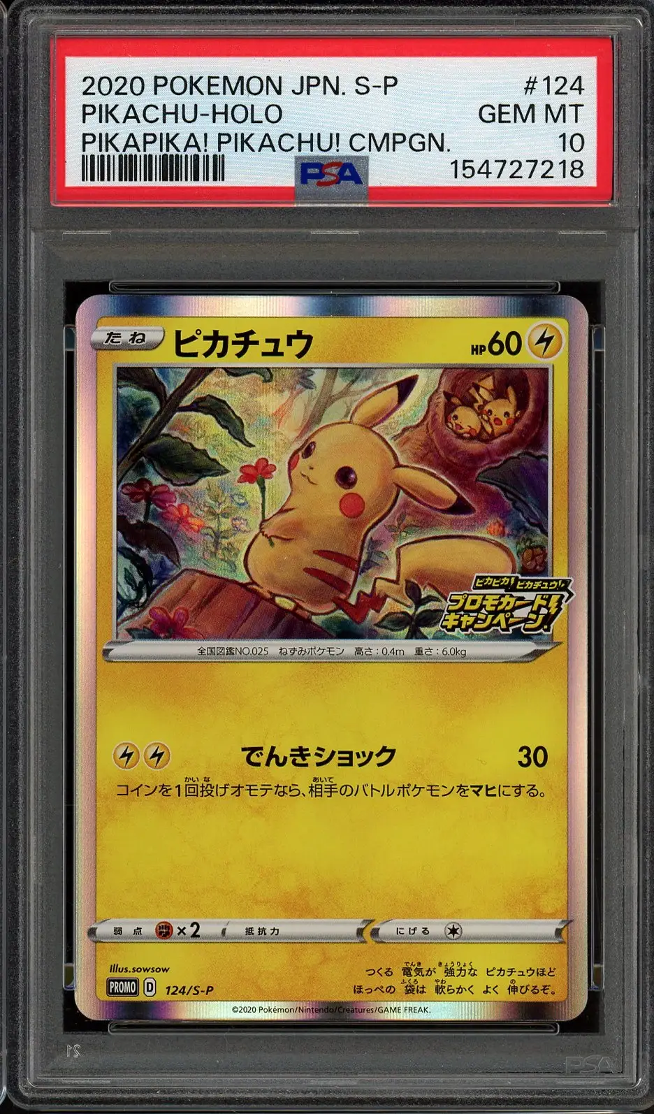PSA 10 Pikachu Holo