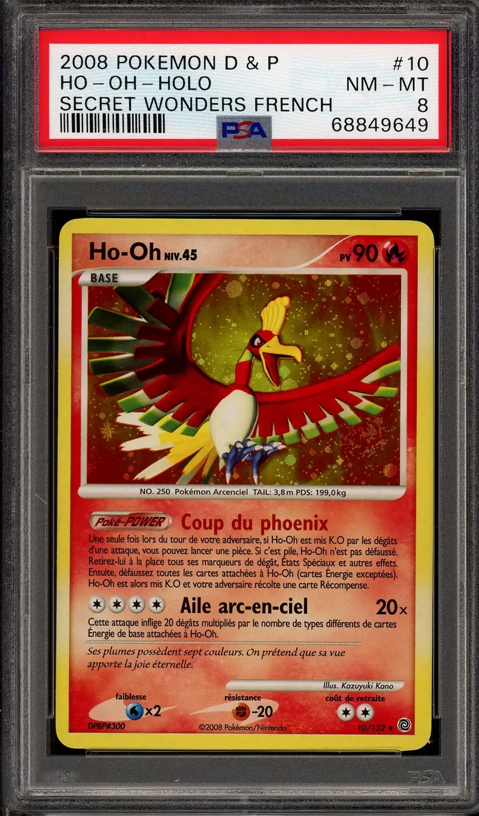 PSA 8 Ho-Oh Holo