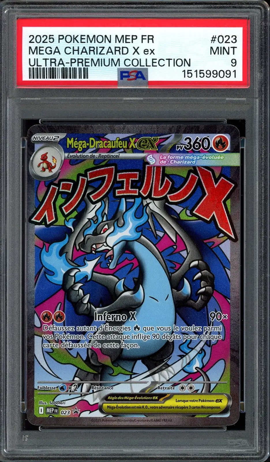 PSA 9 Méga-Dracaufeu X Ex
