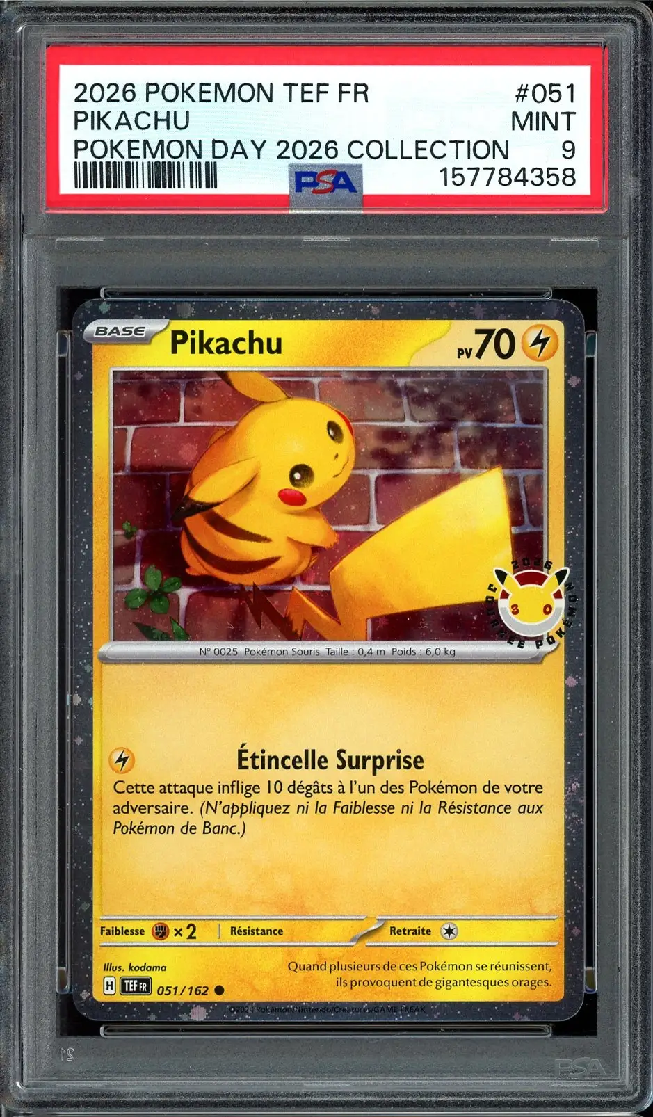 PSA 9 Pikachu Holo