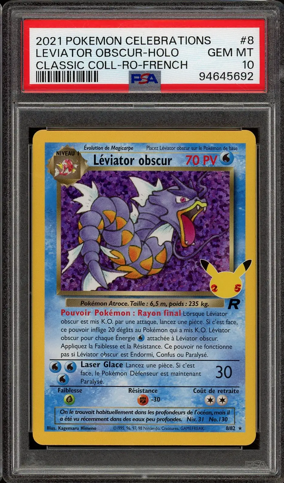 PSA 10 Léviator Obscur Holo