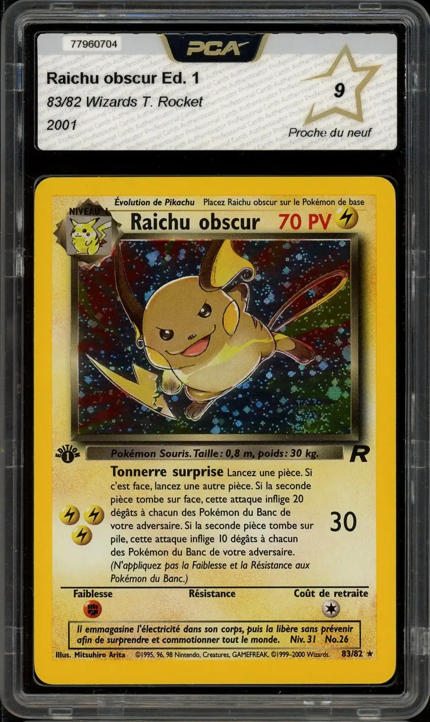 PCA 9 Raichu Obscur Holo
