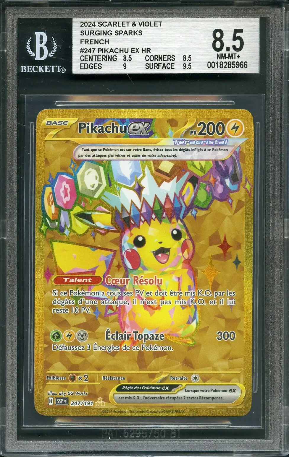 BGS 8.5 Pikachu Ex