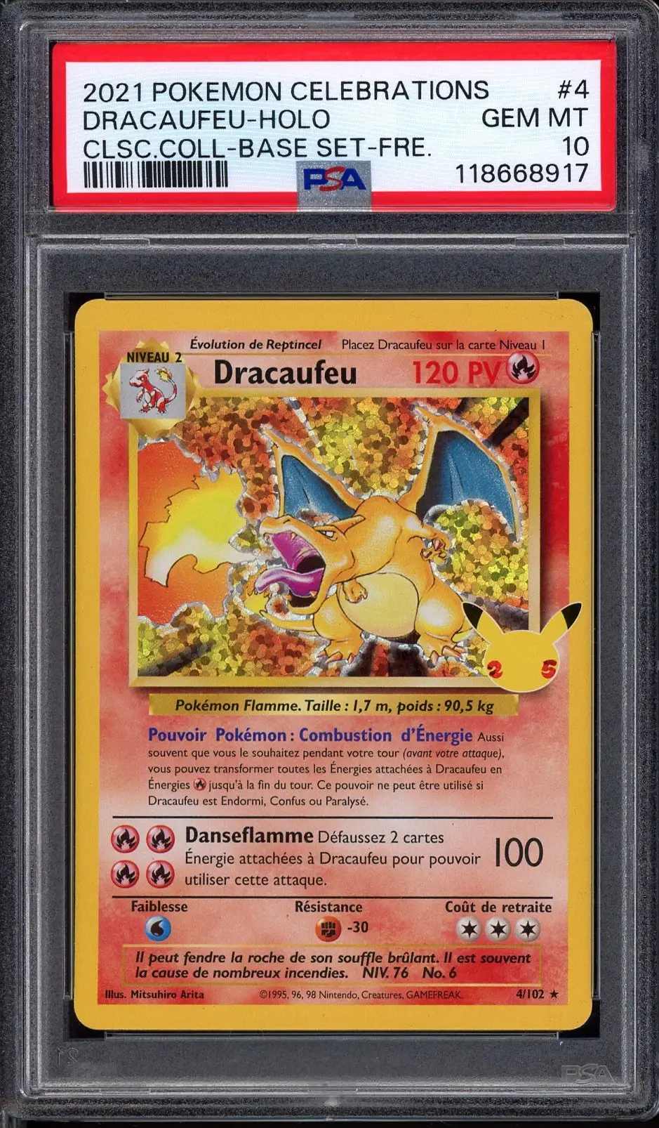 PSA 10 Dracaufeu Holo