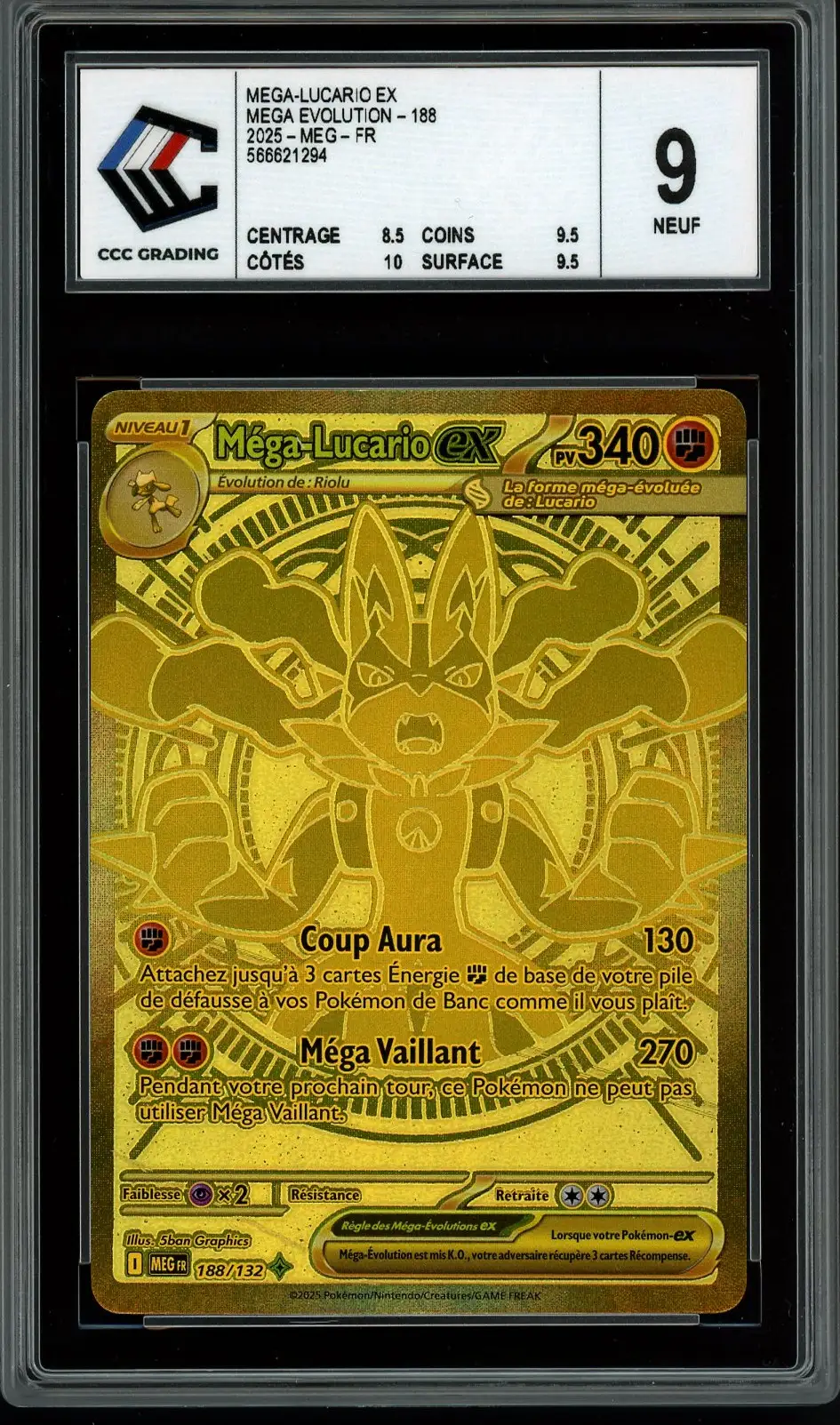 CCC 9 Méga-Lucario Ex Gold