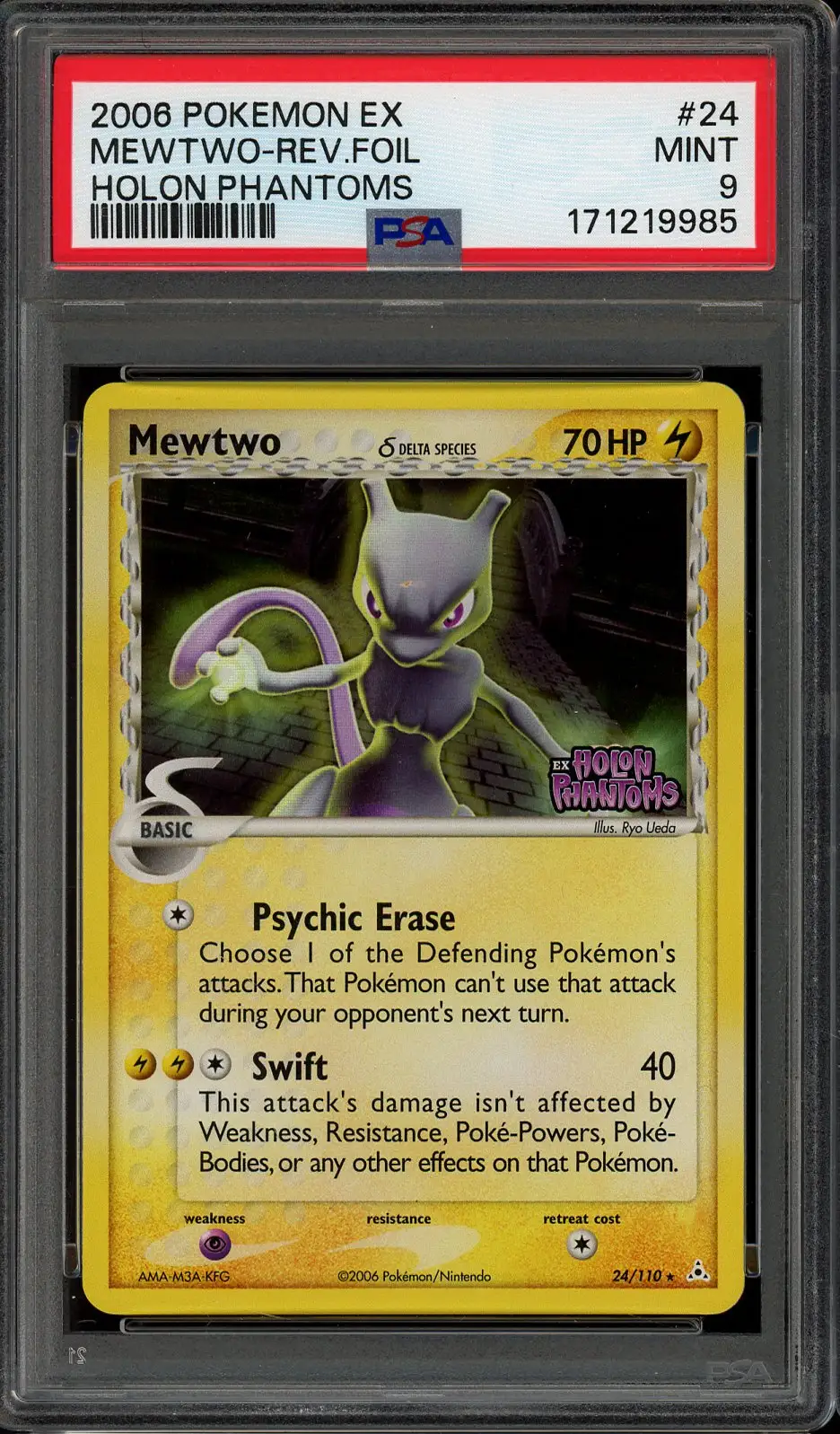 PSA 9 Mewtwo Holo Reverse