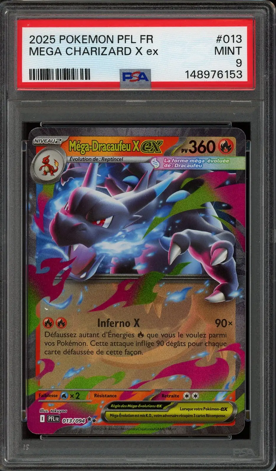 PSA 9 Méga-Dracaufeu X Ex