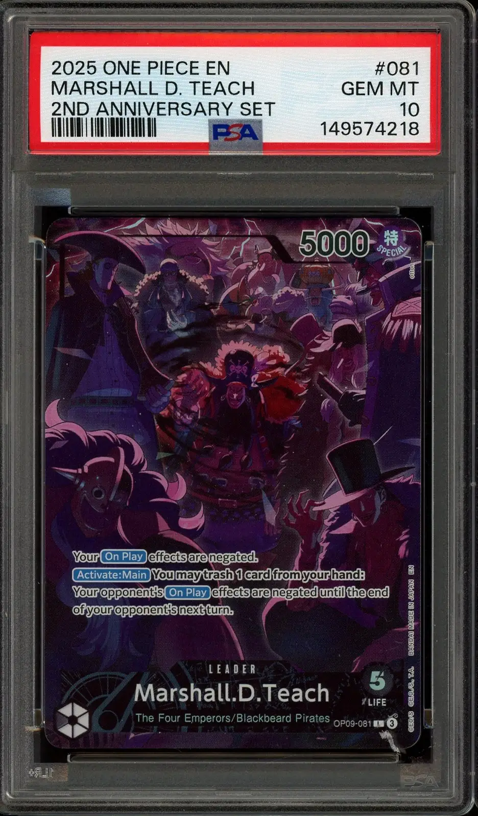 PSA 10 Marshall D. Teach