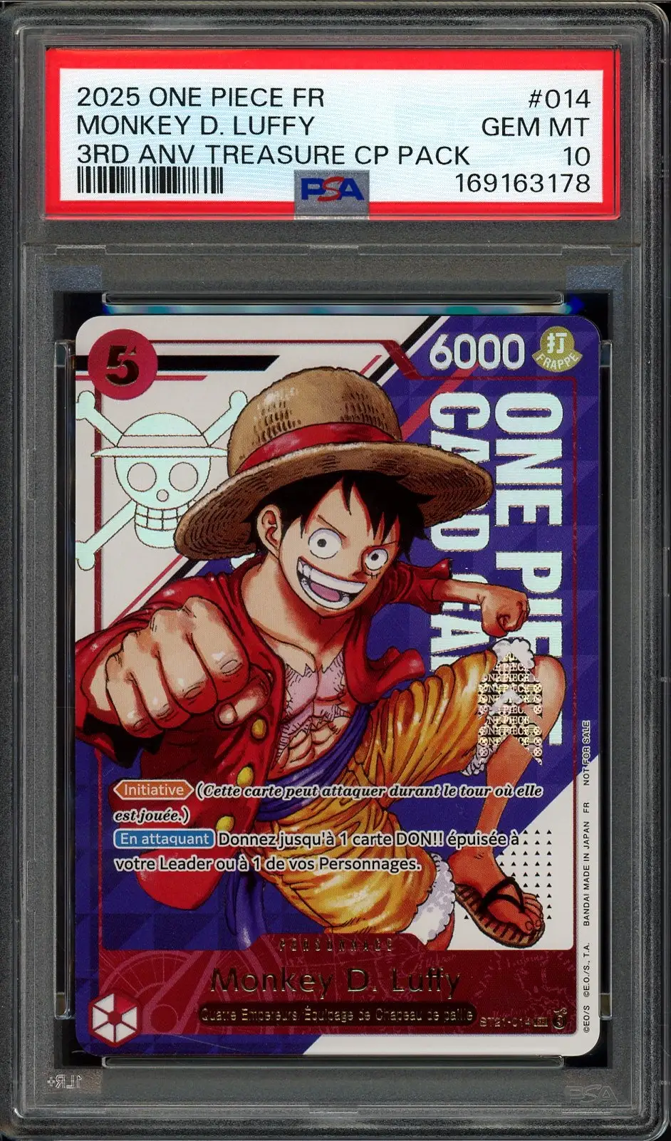 PSA 10 Monkey D. Luffy
