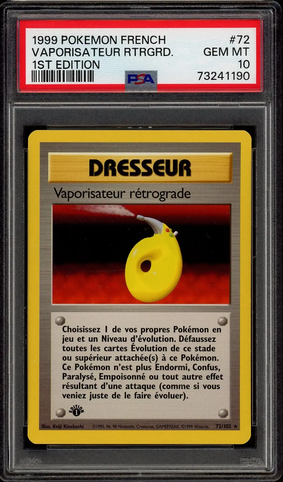 PSA 10 Vaporisateur Rétrograde