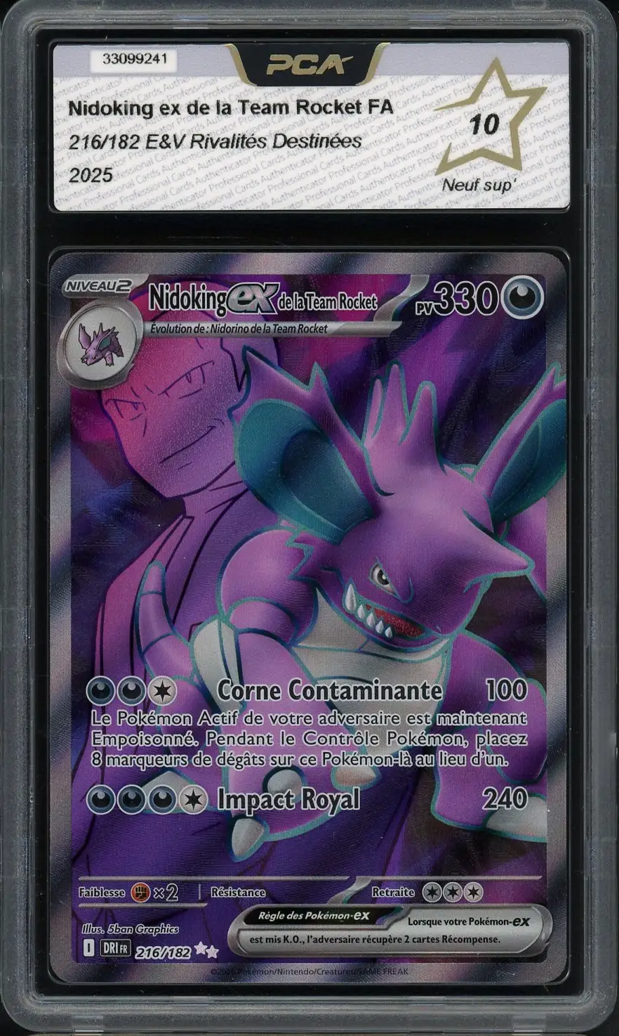 PCA 10 Nidoking Ex de la Team Rocket
