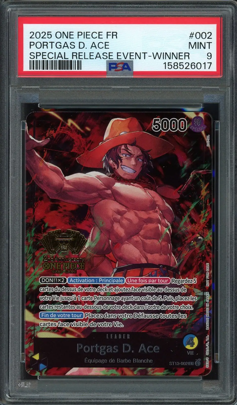 PSA 9 Portgas D. Ace