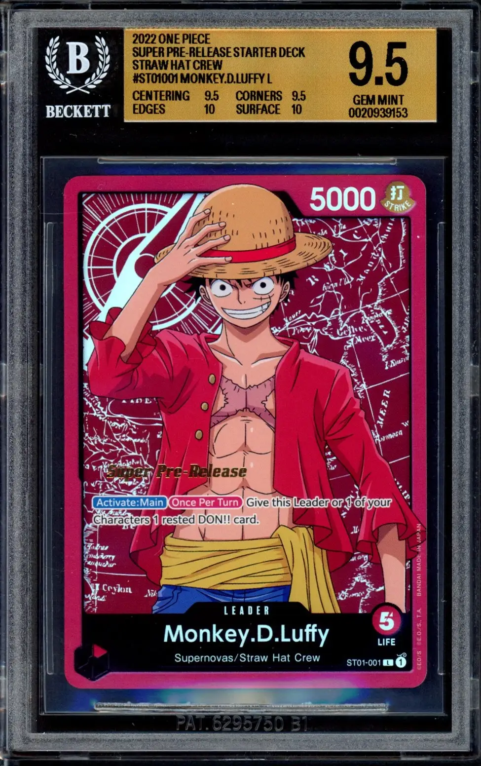 BGS 9.5 Monkey D. Luffy