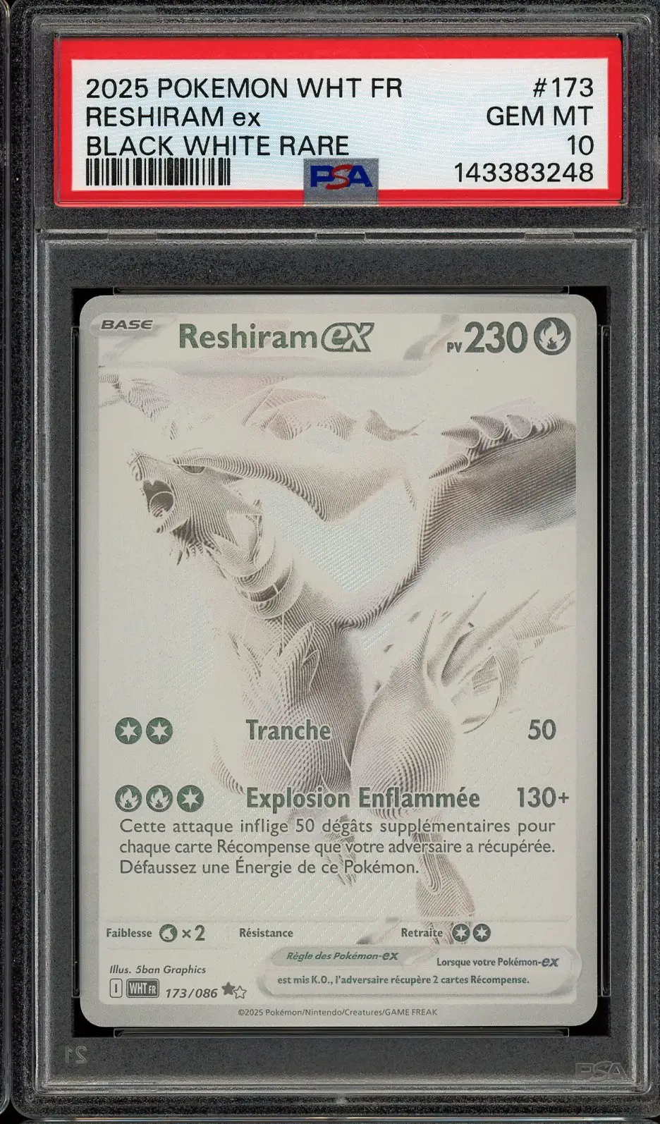 PSA 10 Reshiram Ex