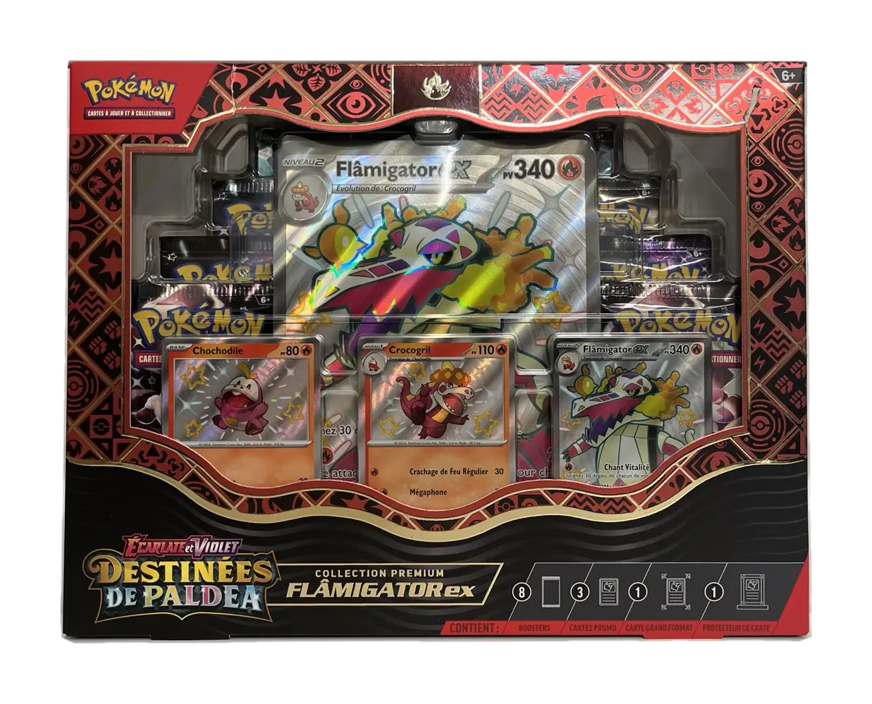 Coffret EV4.5 Destinées de Paldea Flamigator Ex