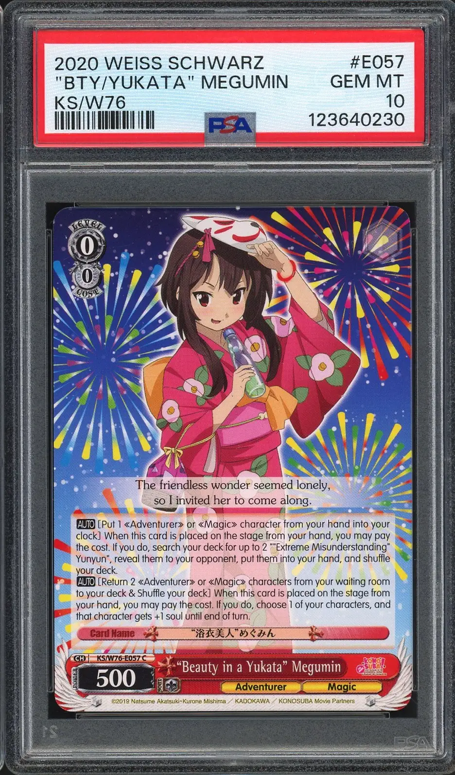 PSA 10 Beauty in a Yukataka, Megumin