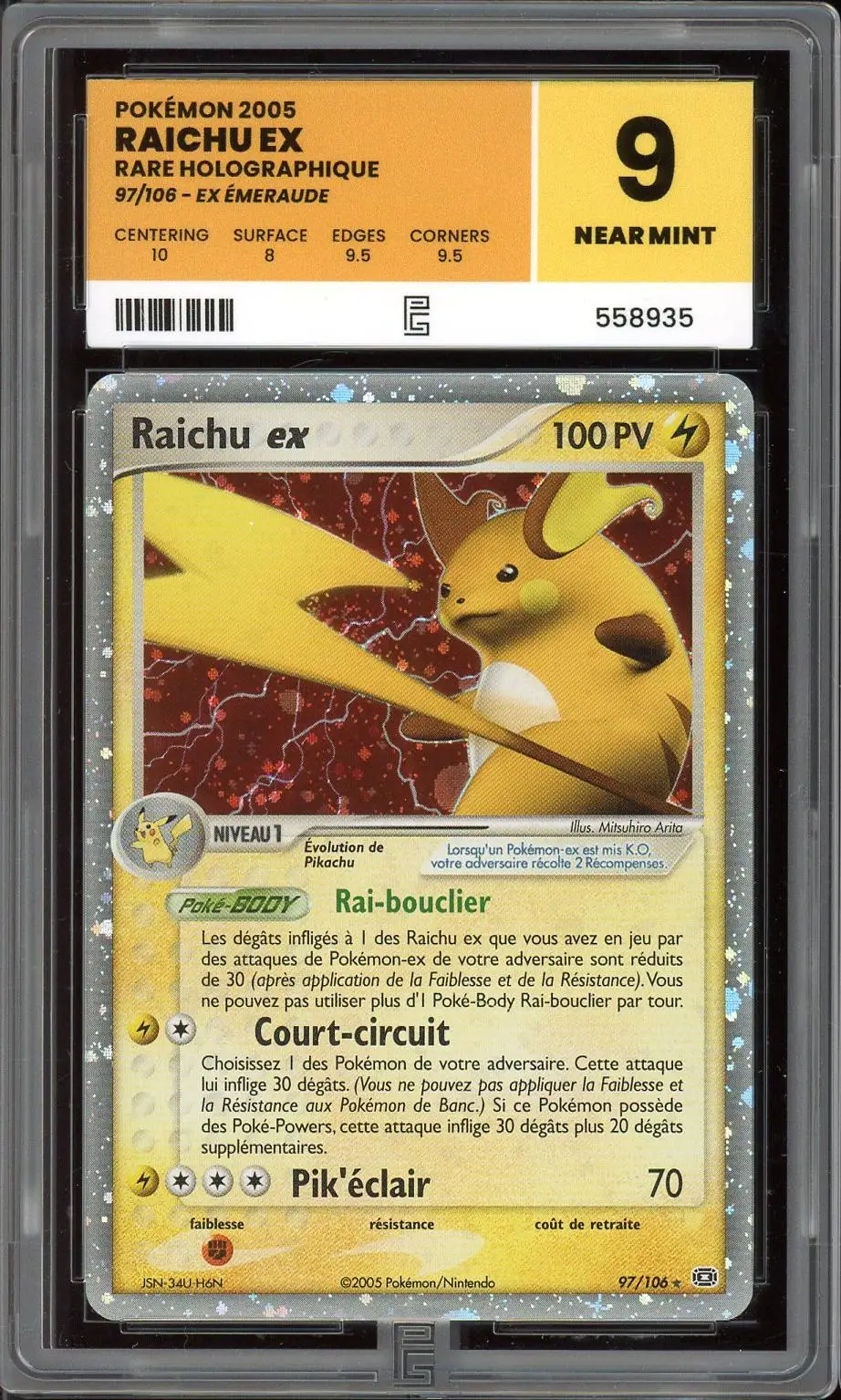 PSA 9 Raichu Holo