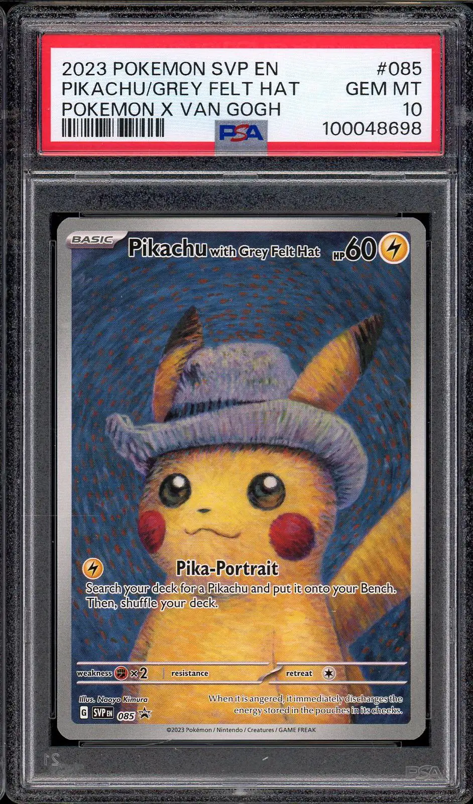 PSA 10 Pikachu with Grey Felt Hat