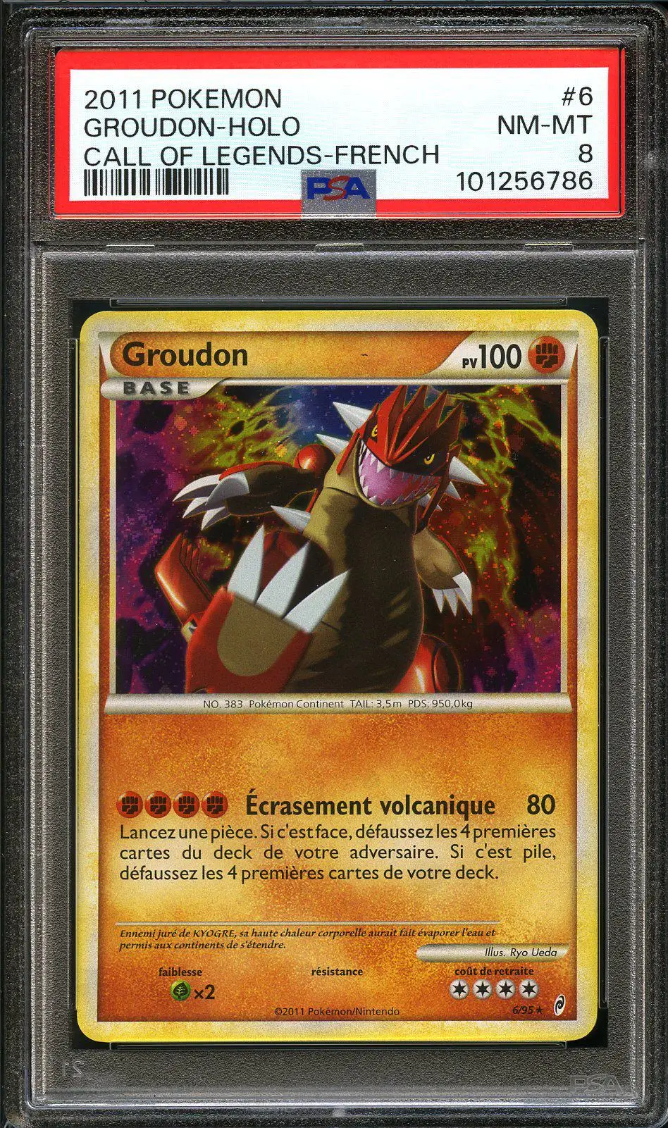 PSA 8 Groudon Holo
