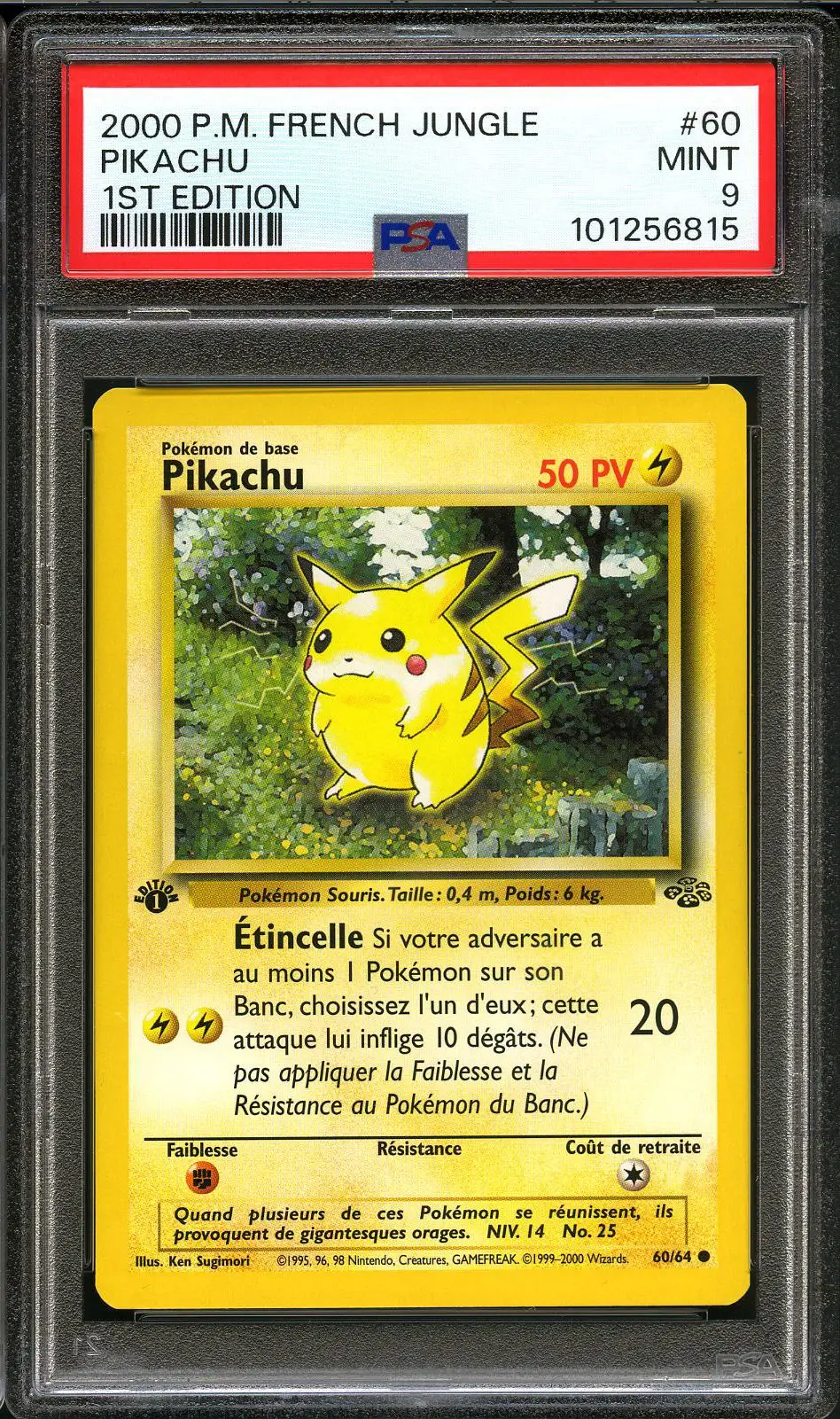 PSA 9 Pikachu
