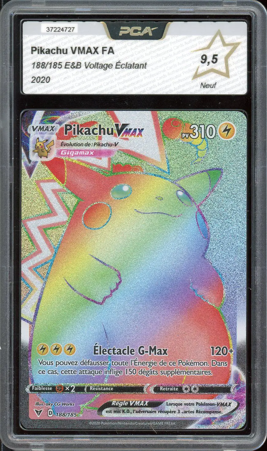 PCA 9.5 Pikachu VMax Rainbow