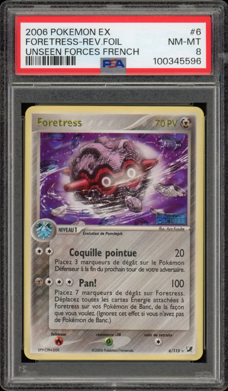 PSA 8 Foretress Holo Reverse