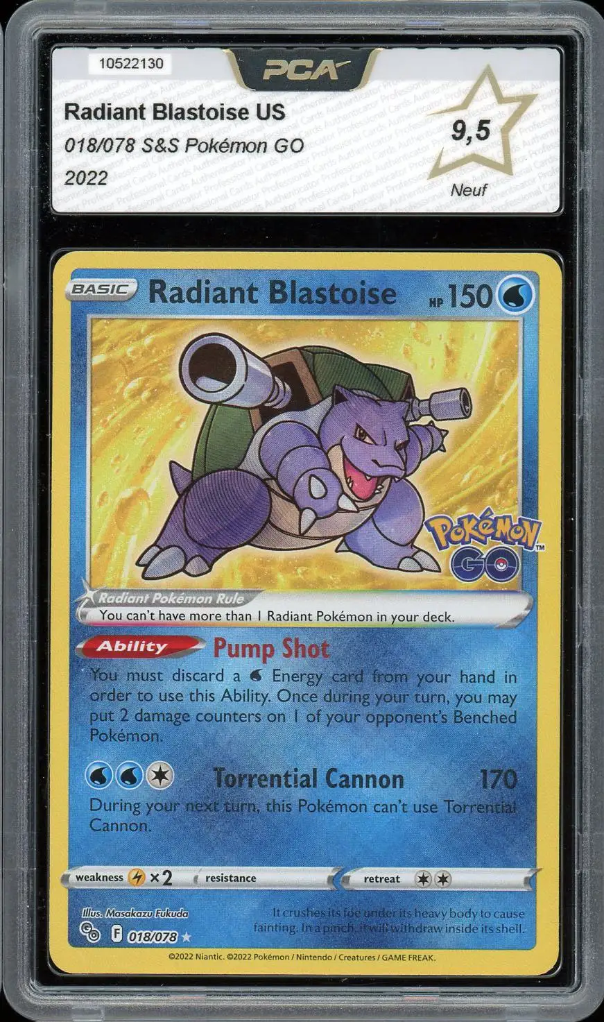 PCA 9.5 Radiant Blastoise