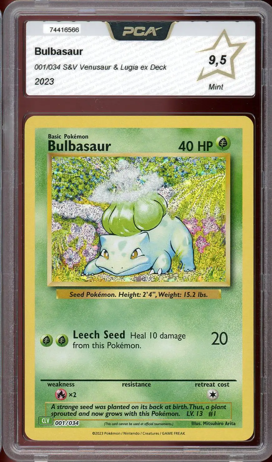 PCA 9.5 Bulbasaur Holo